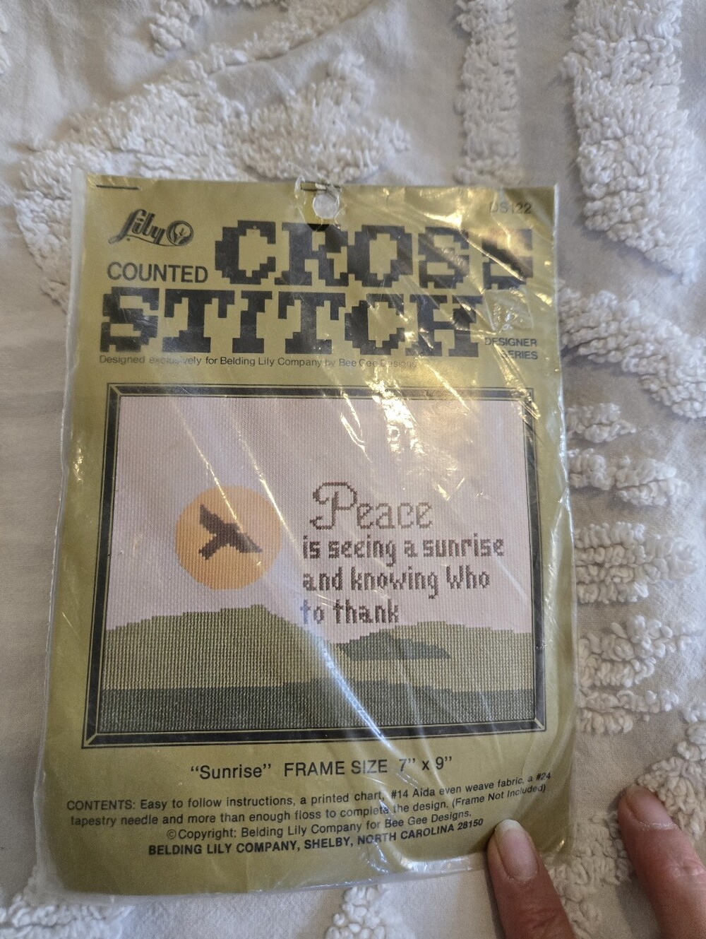 Belding Lily Cross Stitch Kit DS122 Sunrise 7x9 NWOT Christian Designer Series